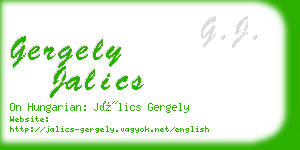 gergely jalics business card